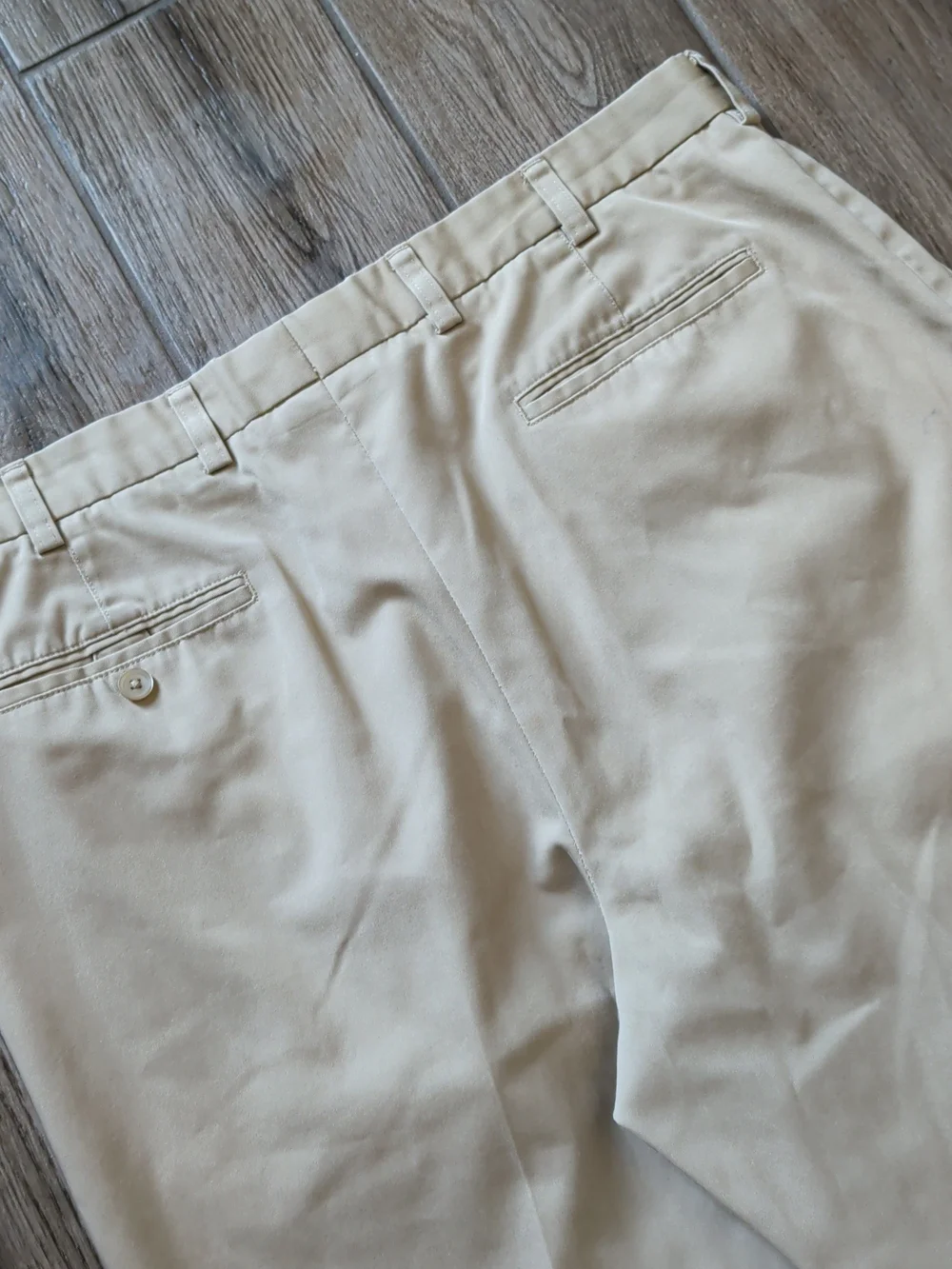 John W. Nordstrom Beige Pleated Cuffed Chinos  38x36
